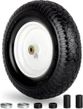16ft Flat-Free Solid Tire and Wheel 4.80/4.00-8 - Durable Replacement
