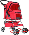 BestPet Pet Stroller for Cats and Dogs - Travel Folding Carrier