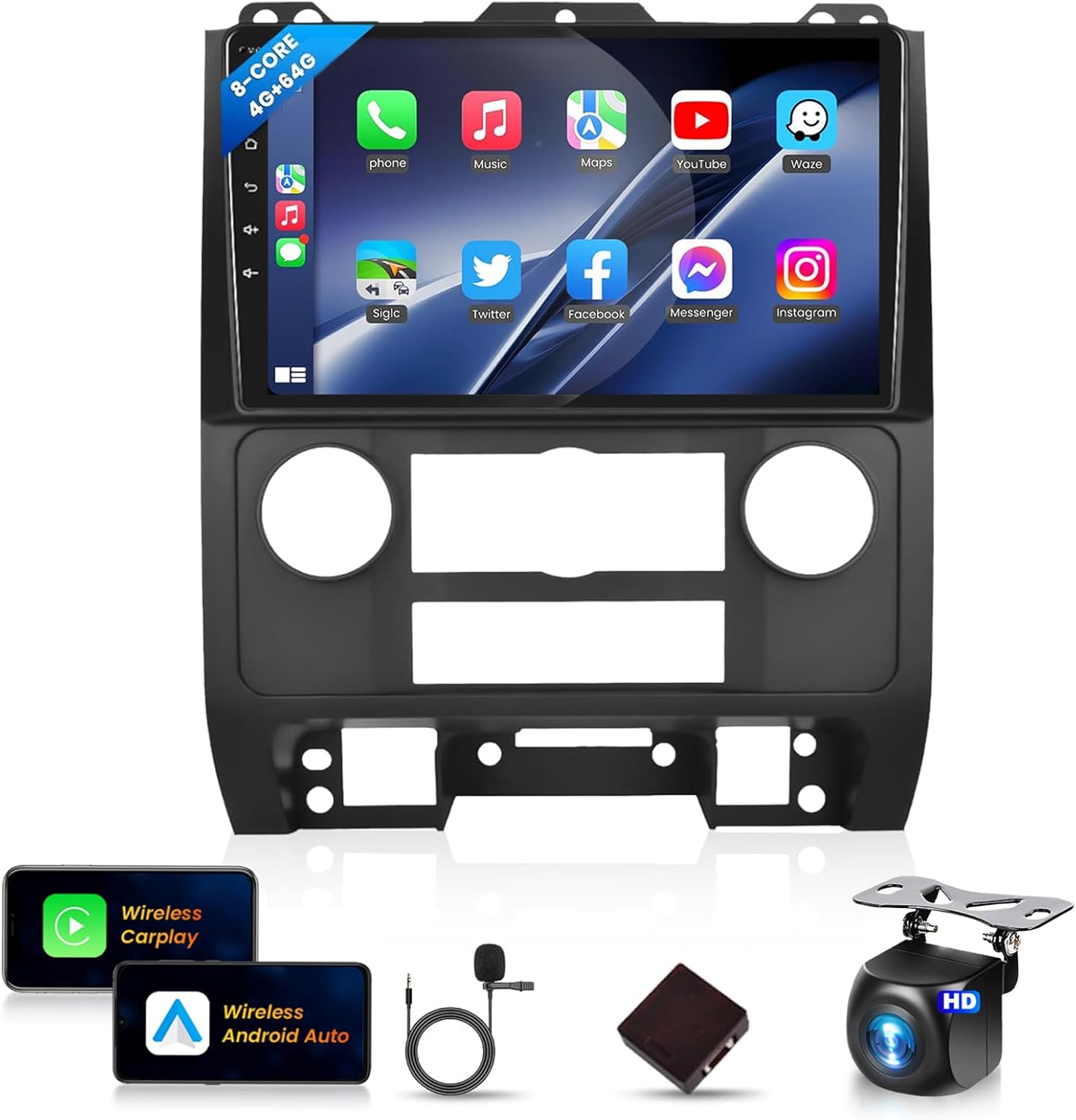 8Core 4G 64G Car Stereo for Ford Escape and Mazda Tribute