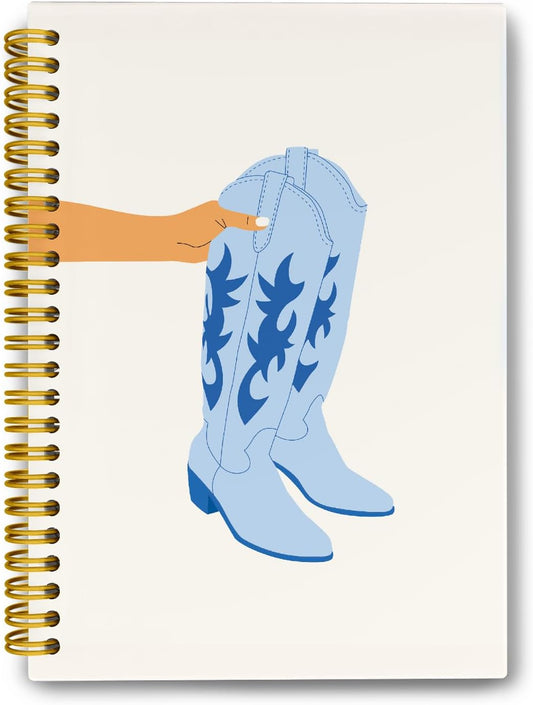 LiTiu Coquette CowGirl Spiral Notebook, Preppy Style 5.8x8.3
