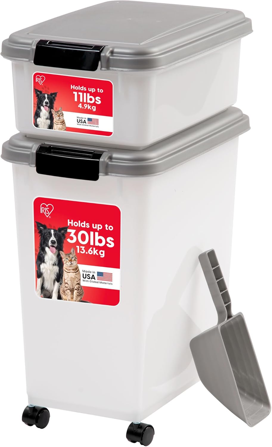 IRIS USA Dog Food Storage Container Combo for Freshness