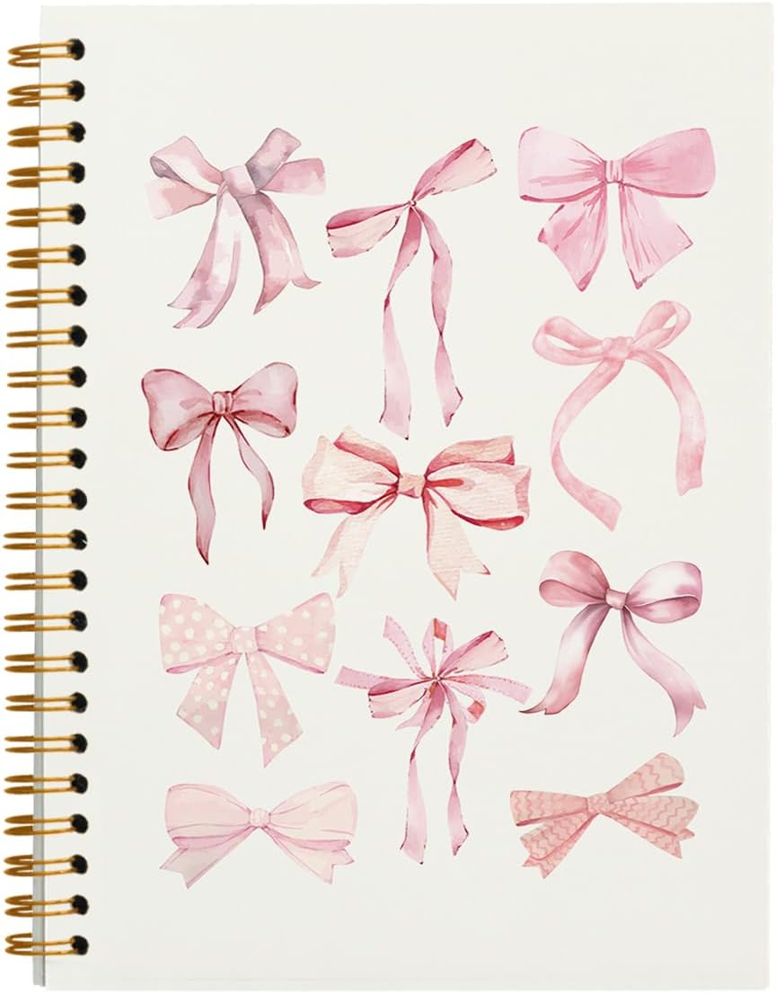 Pink Bow Spiral Notebook - Chic & Girly Must-Have!