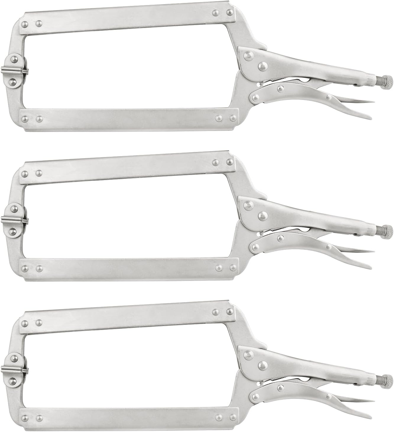 3 Pack 18 Inch C Clamp Locking Pliers for Wood Working and More