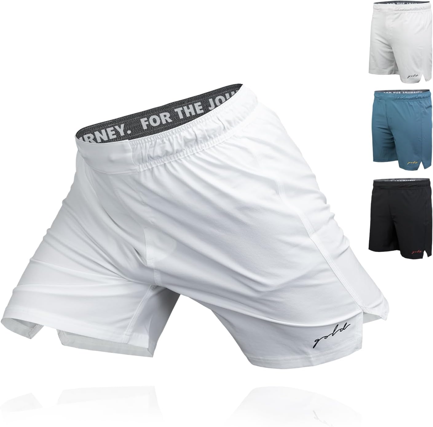 Gold BJJ Airflex Jiu Jitsu Shorts for MMA, Wrestling & Boxing