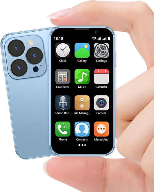Mini 3G Unlocked Smartphone - 2GB+16GB, 3.0 HD Screen, Dual SIM - Blue