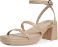 Platform Sandals for Women Open Toe Chunky Heels 7cm Platform Heels