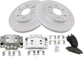 TRQ Front Brake Calipers Ceramic Pads & Rotors Compatible with 05-07