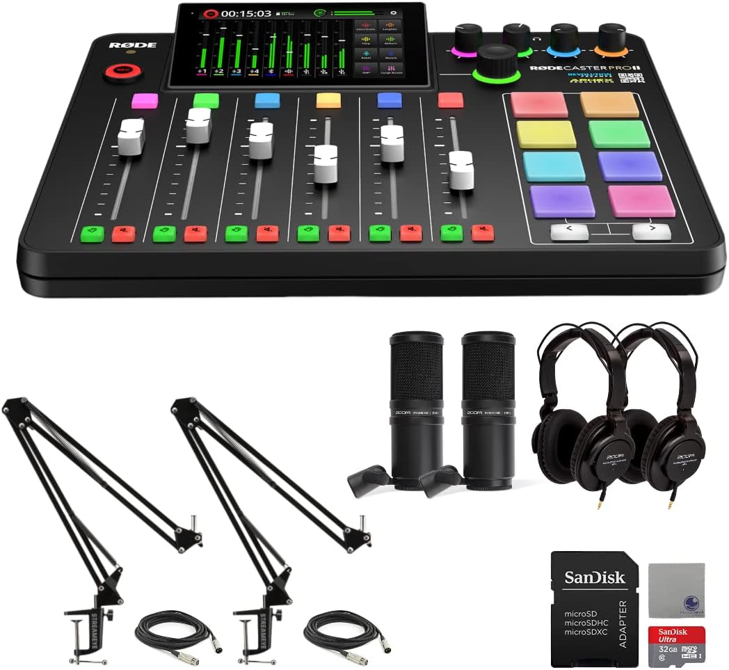 RODECaster Pro II Audio Production Studio Bundle for Creators