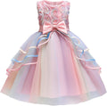 Flower Girl Dress Kids Ruffles Lace Party Wedding Dresses - Soft Lined