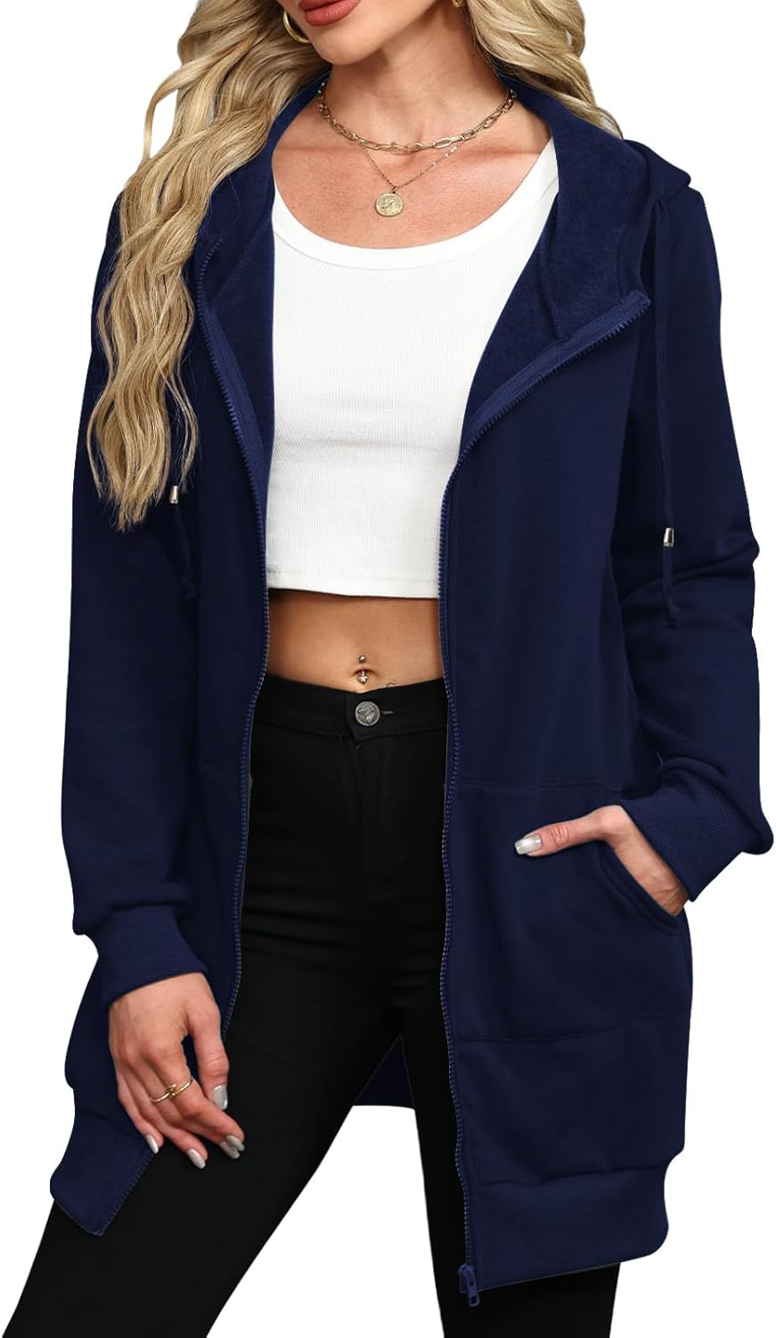 Locryz Women's Casual Zip Up Hoodies for Fall and Winter