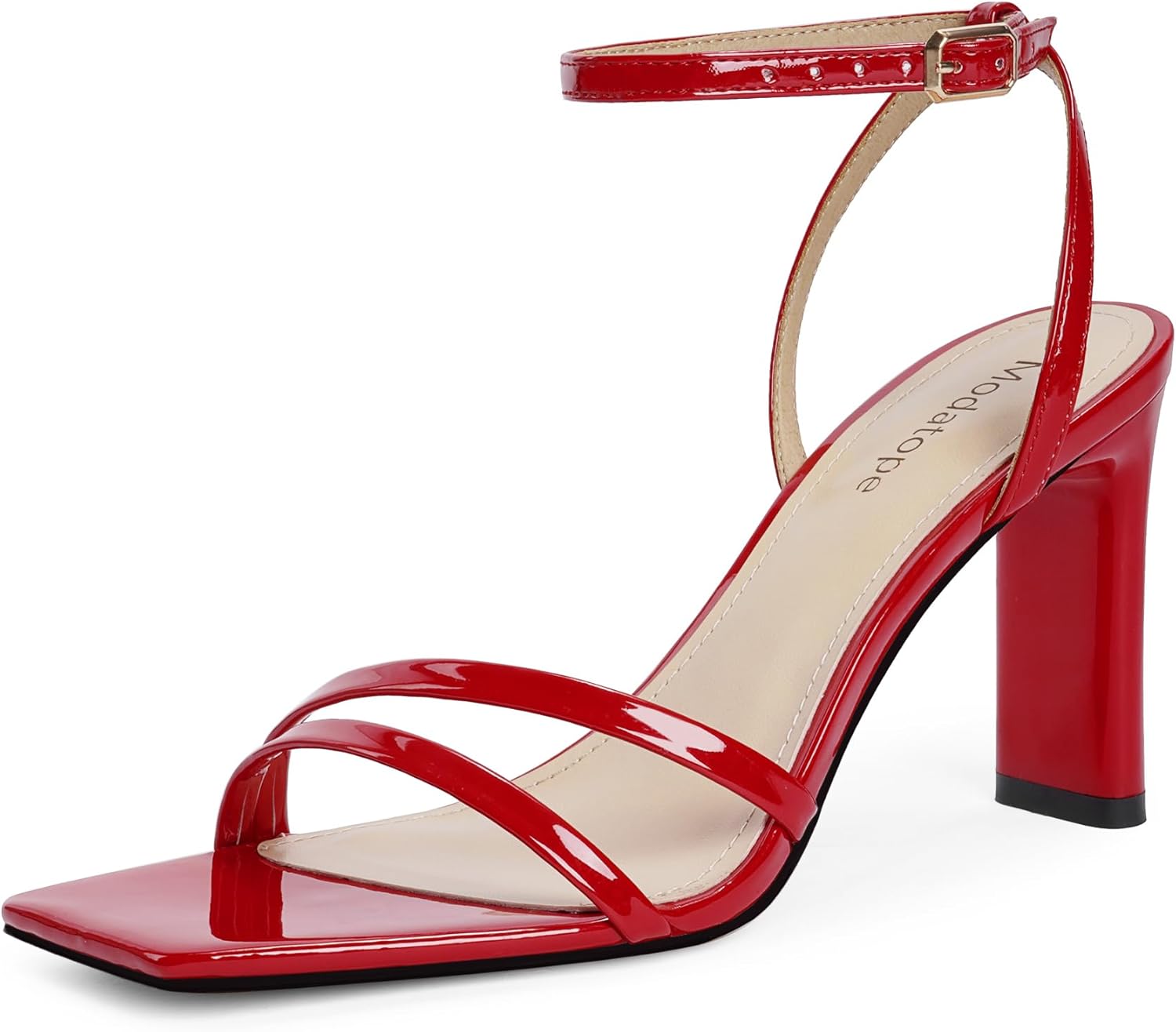 Modatope Womens Sandals Square Open Toe Chunky High Heels