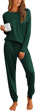 Cozy Long Sleeve Pajama Set for Women by Ekouaer