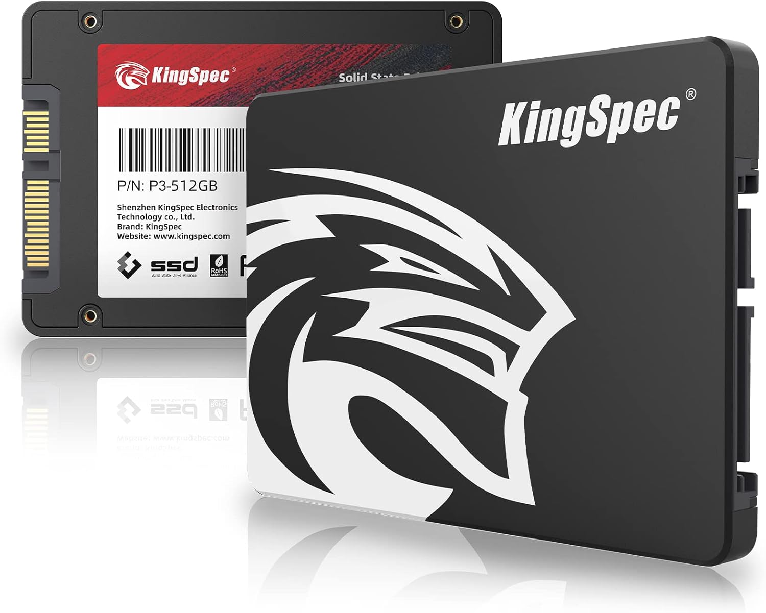 KingSpec 512GB SATA SSD - Faster Boot Times