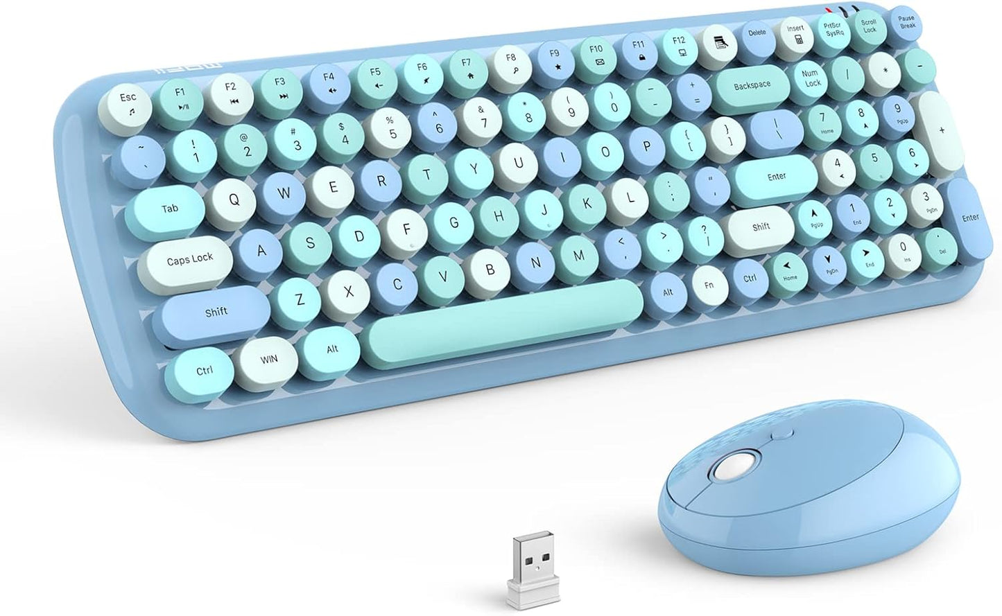 MOFII Wireless Keyboard and Mouse Combo for Retro Typing Fun