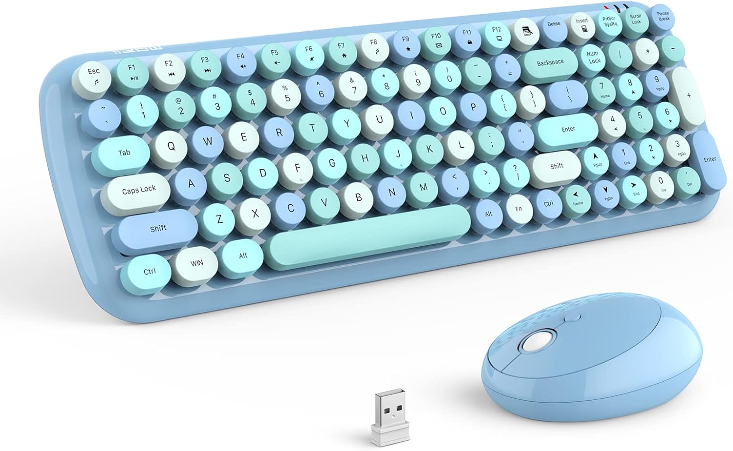 MOFII Wireless Keyboard and Mouse Combo for Retro Typing Fun