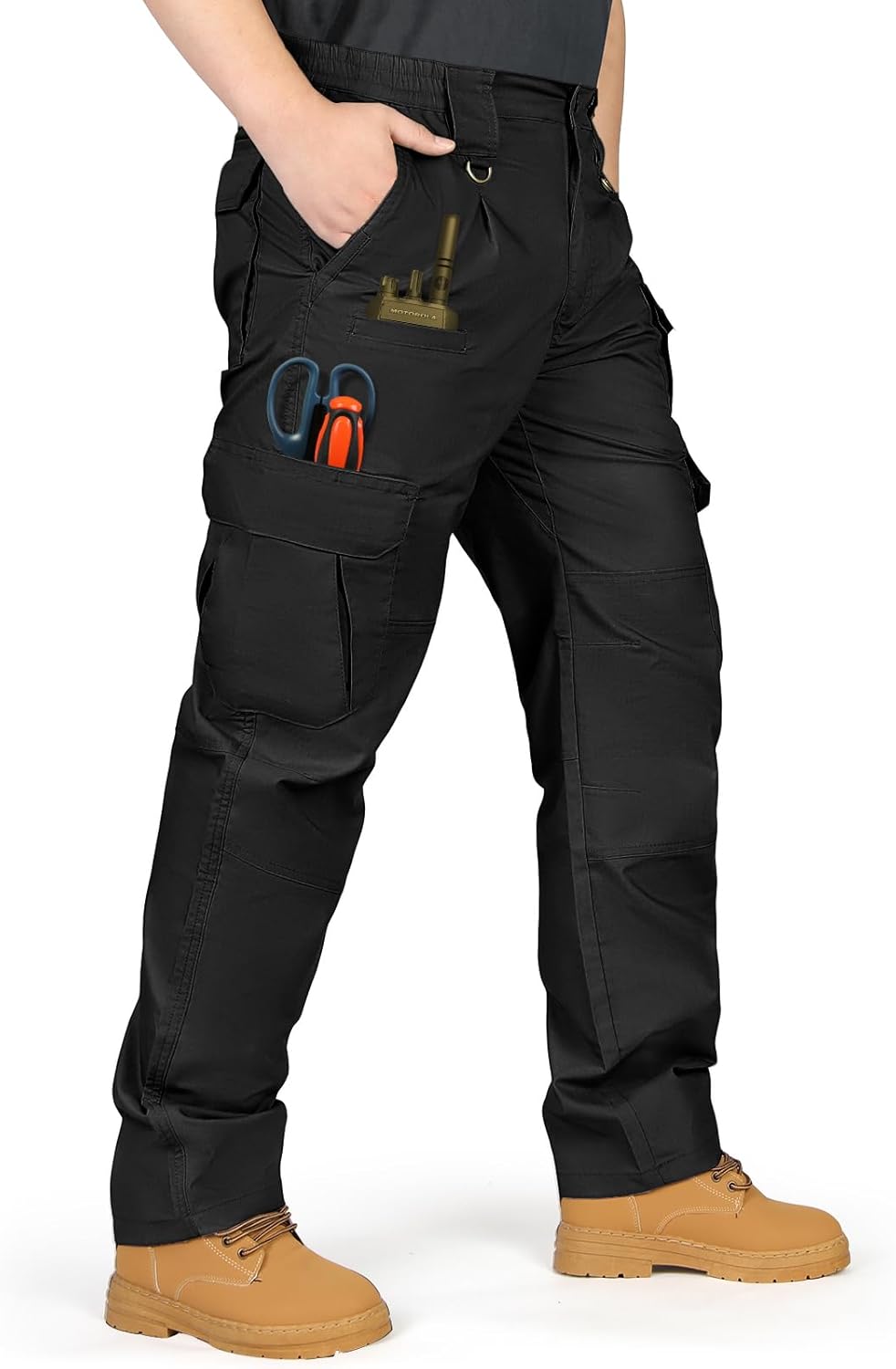 IGOLUMON Men's Stretch Tactical Pants for Outdoor Activities