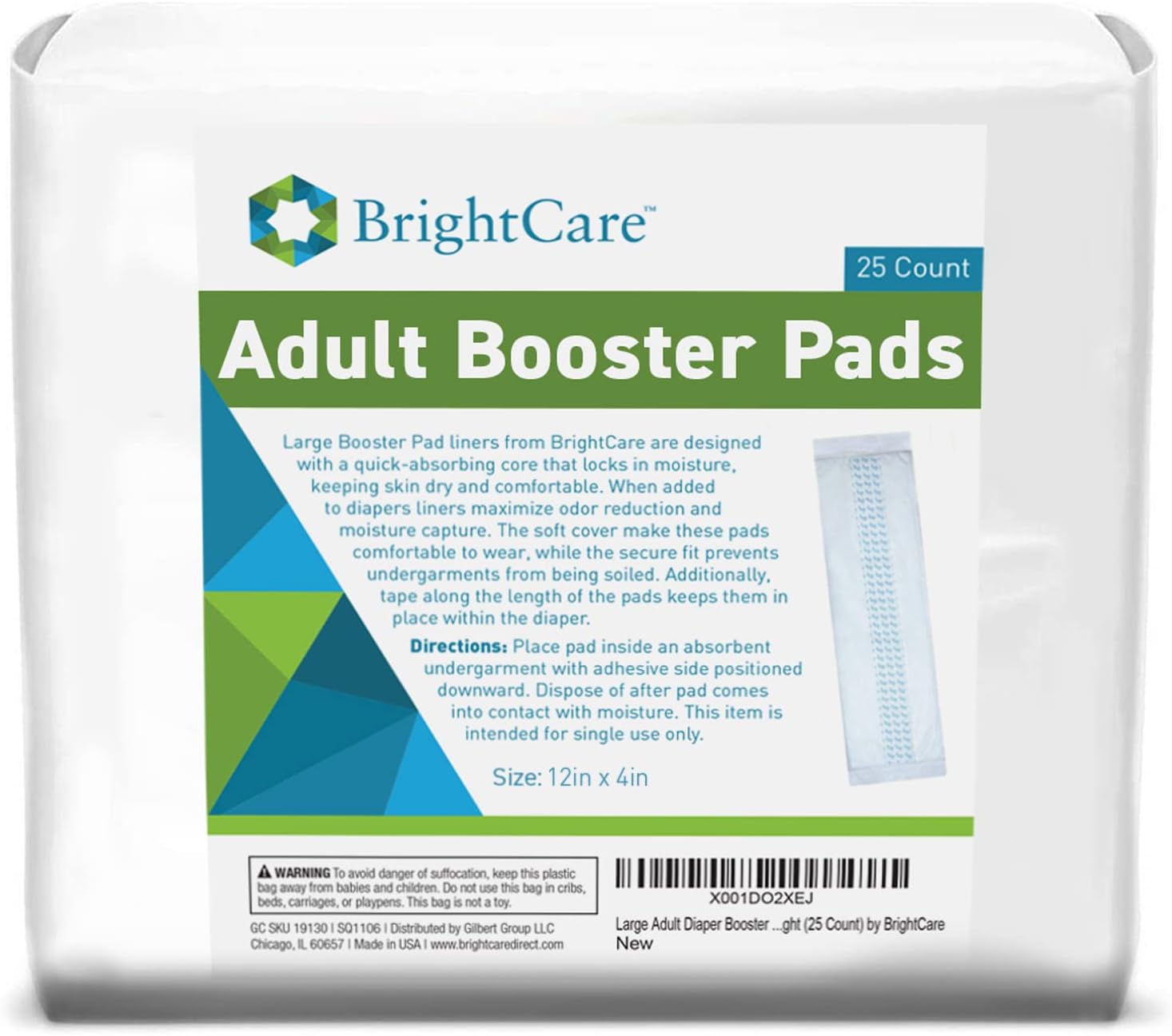 BrightCare 16oz Adult Diaper Doubler - 25 Count