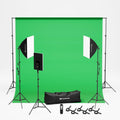 VK40 Professional Photography Lighting Kit with Green Backdrop
