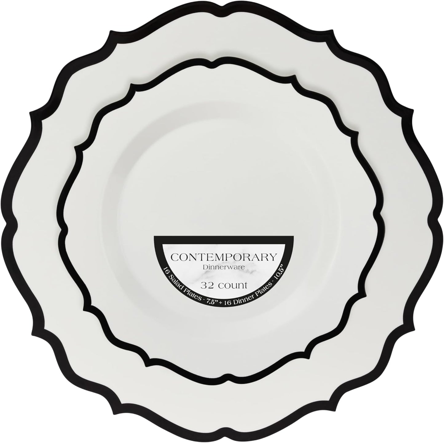 Elegant Disposable Plastic Plates Combo Set for Parties and Events