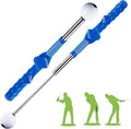 Blue Retractable Golf Swing Trainer - Improve Your Game!