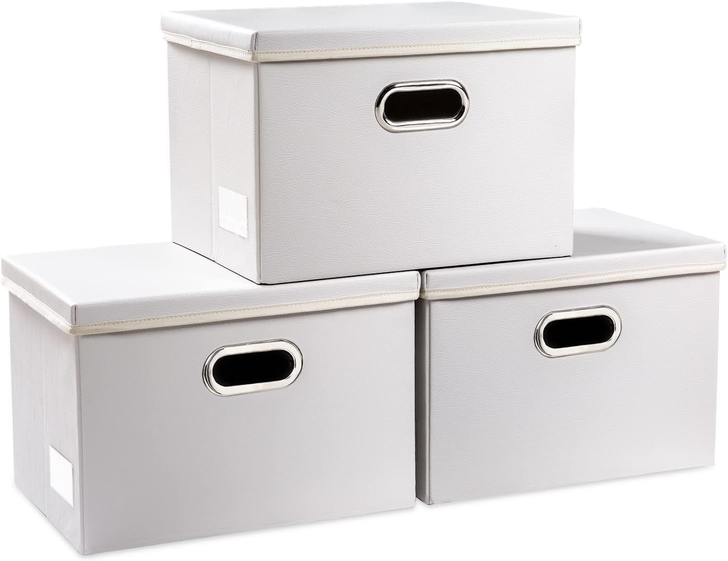 PRANDOM Collapsible Storage Bins with Lids for Home Organization