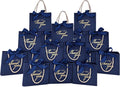 TKSBAG 100 Pack Small Thank You Gift Bags with Handles - Mini Navy