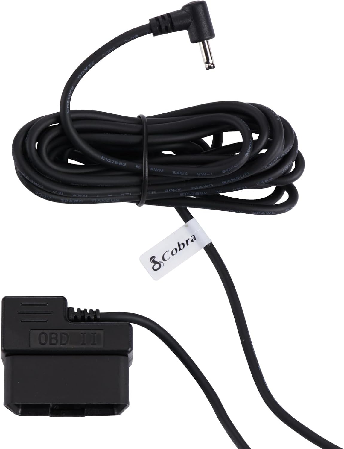 Cobra OBDII to Barrel Connector Power Cord for Radar Detectors