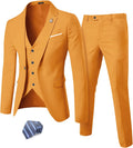YND Men's Slim Fit 3 Piece Suit Set - Sleek Modern Tailoring Suits