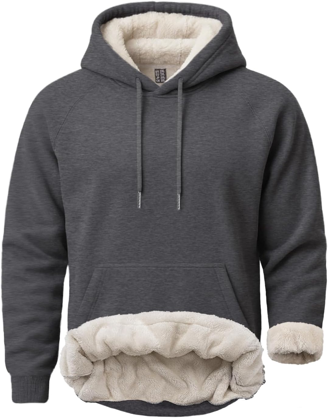Boladeci Men's Sherpa Hoodie Pullover for Cold Weather Warmth