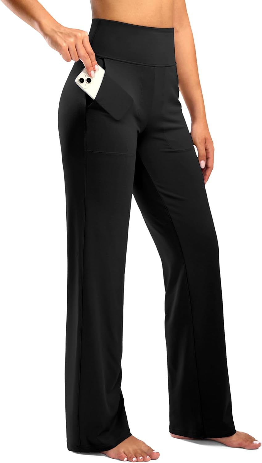 G Gradual Women's Yoga Pants Wide Leg with Pockets for Comfort