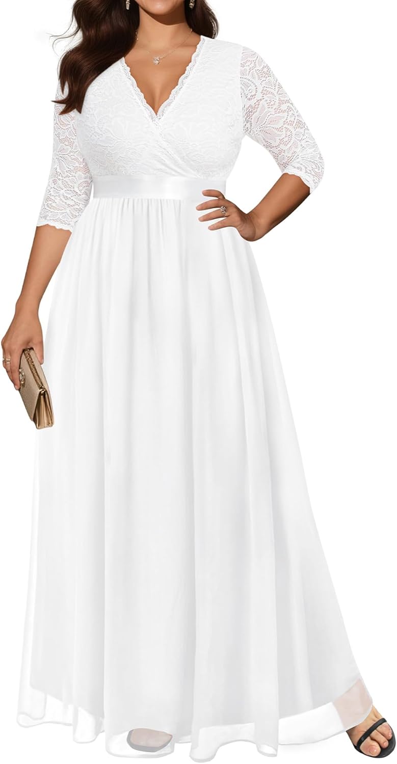 Elegant Plus Size Wedding Dresses for Bride - Formal Evening Gown