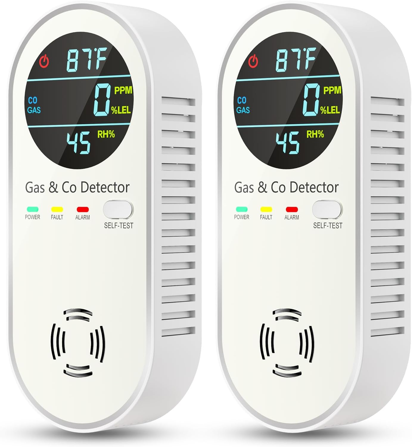 4-in-1 Natural Gas and Carbon Monoxide Detector for Home Safety
