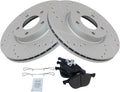 TRQ Front Performance Brake Pad & Rotor Kit - Direct Fit Replacement