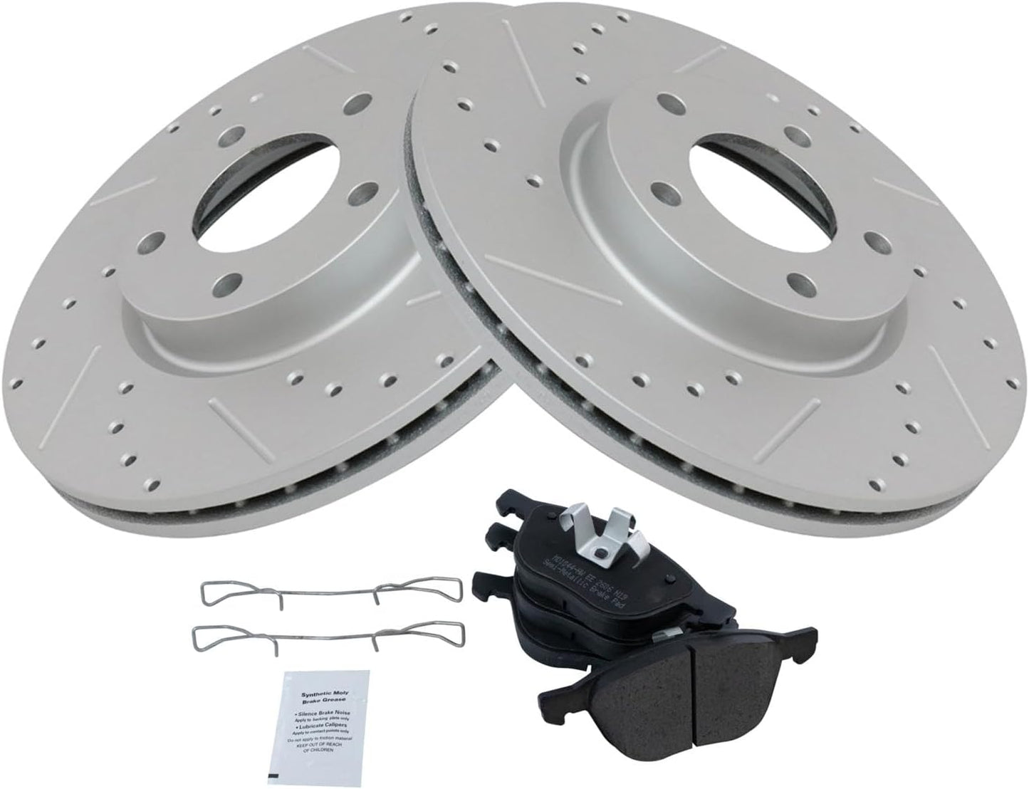 TRQ Front Performance Brake Pad & Rotor Kit for Mazda 3 & 5