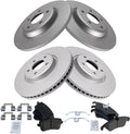 TRQ Front & Rear Premium Ceramic Brake Pad & Coated Rotor Kit - Direct