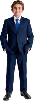 Boys Huksy Suit Set Modern Fit - 7-Piece Adjustable Waist Suit