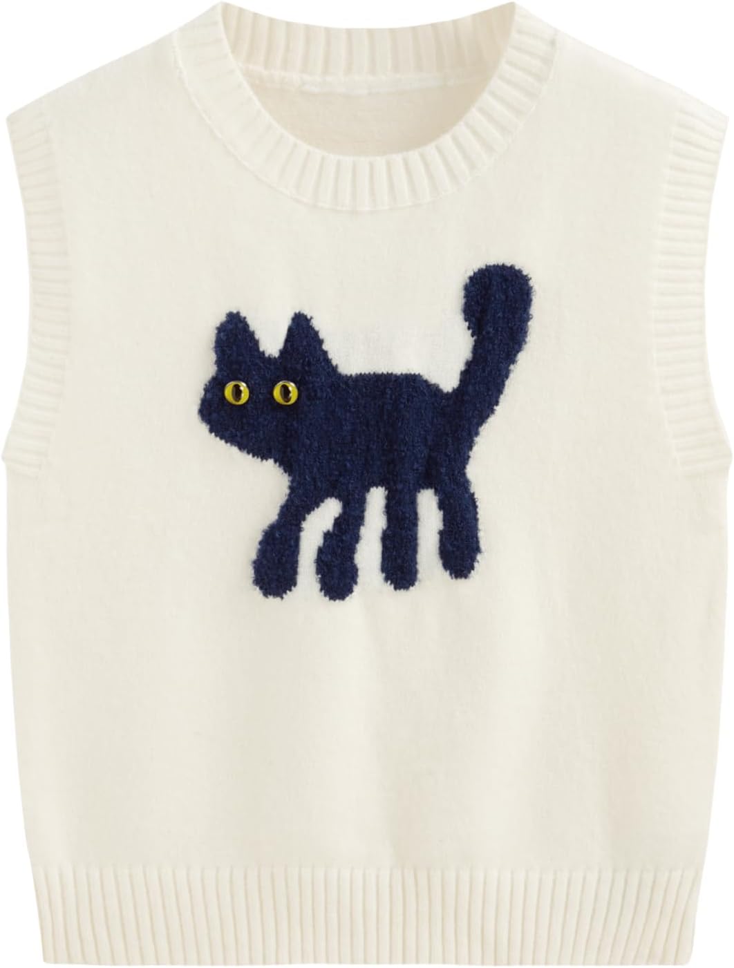 CIDER Womens Sweater Vest Knit Sleeveless Pear Graphic Top