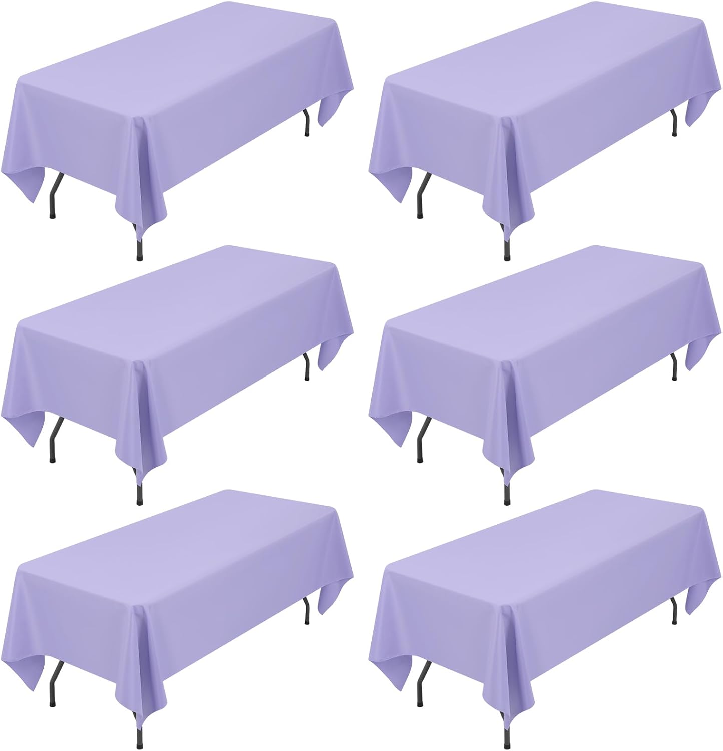 Showgeous Lavender Tablecloths 6 Pack for Elegant Dining