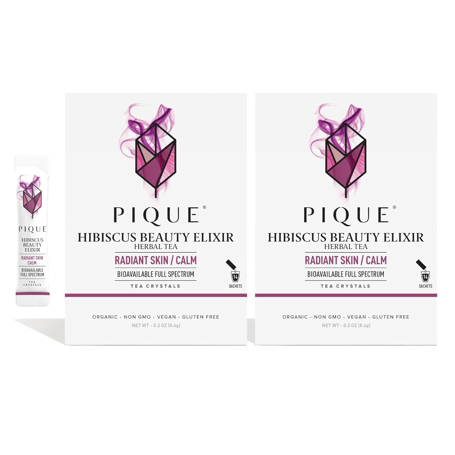 Pique Organic Hibiscus Tea Crystals for Glowing Skin and Health