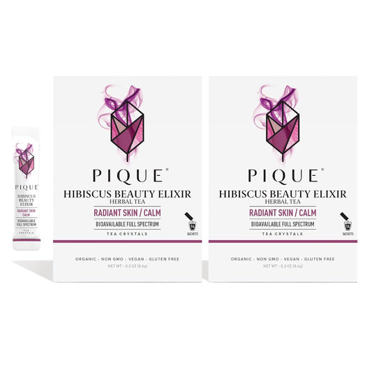 Pique Organic Hibiscus Tea Crystals for Glowing Skin and Health