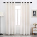 Cream White Velvet Curtains 72 in Long Soft Velvet Panels - Light