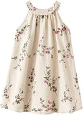 Little Girls Cotton Sleeveless Sundress - Soft 100% Cotton Floral