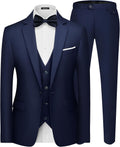 Men's 3 Piece Slim Fit Suit - Elegant One Button Set