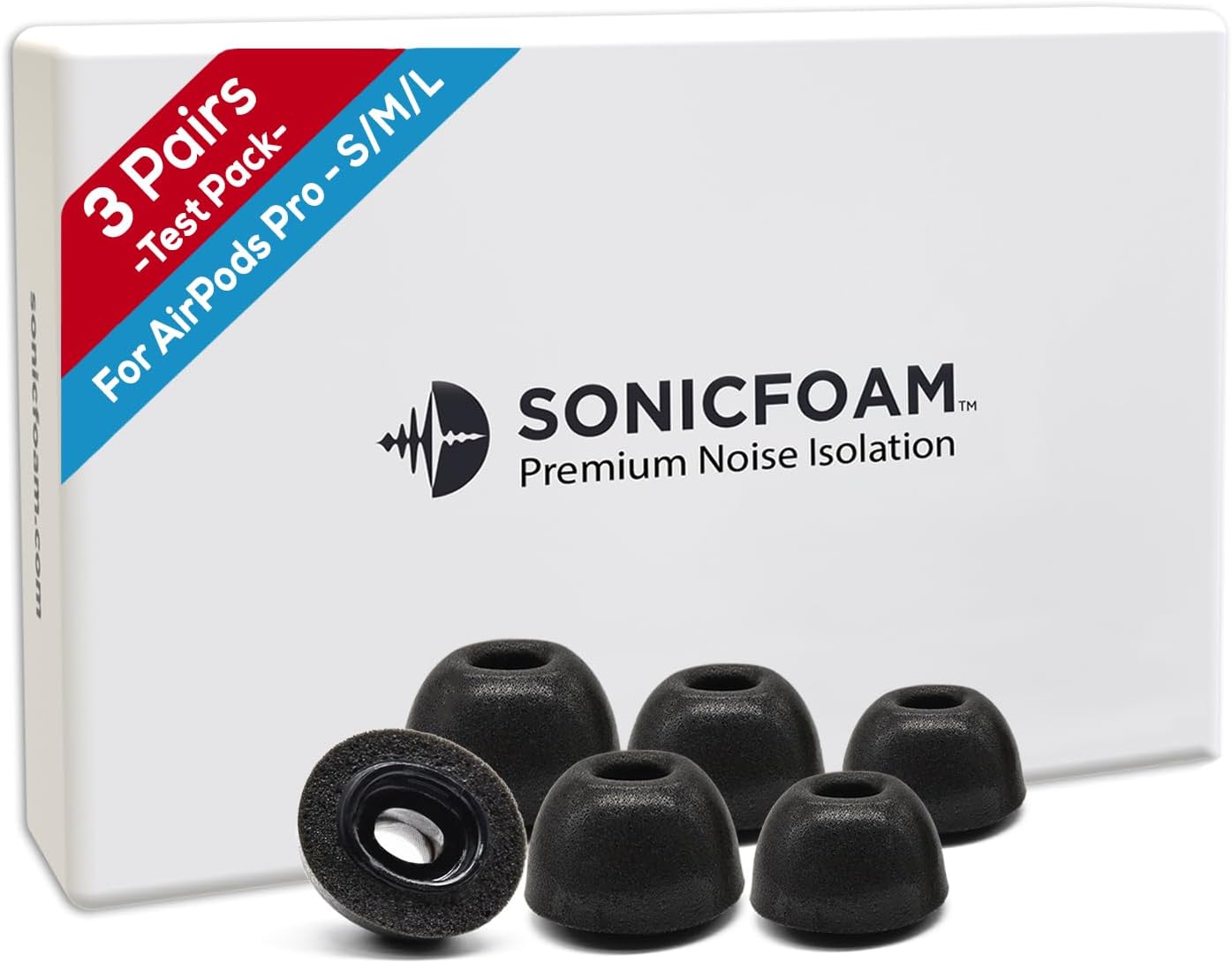 SONICFOAM Memory Foam Ear Tips - Ultimate Noise Isolation
