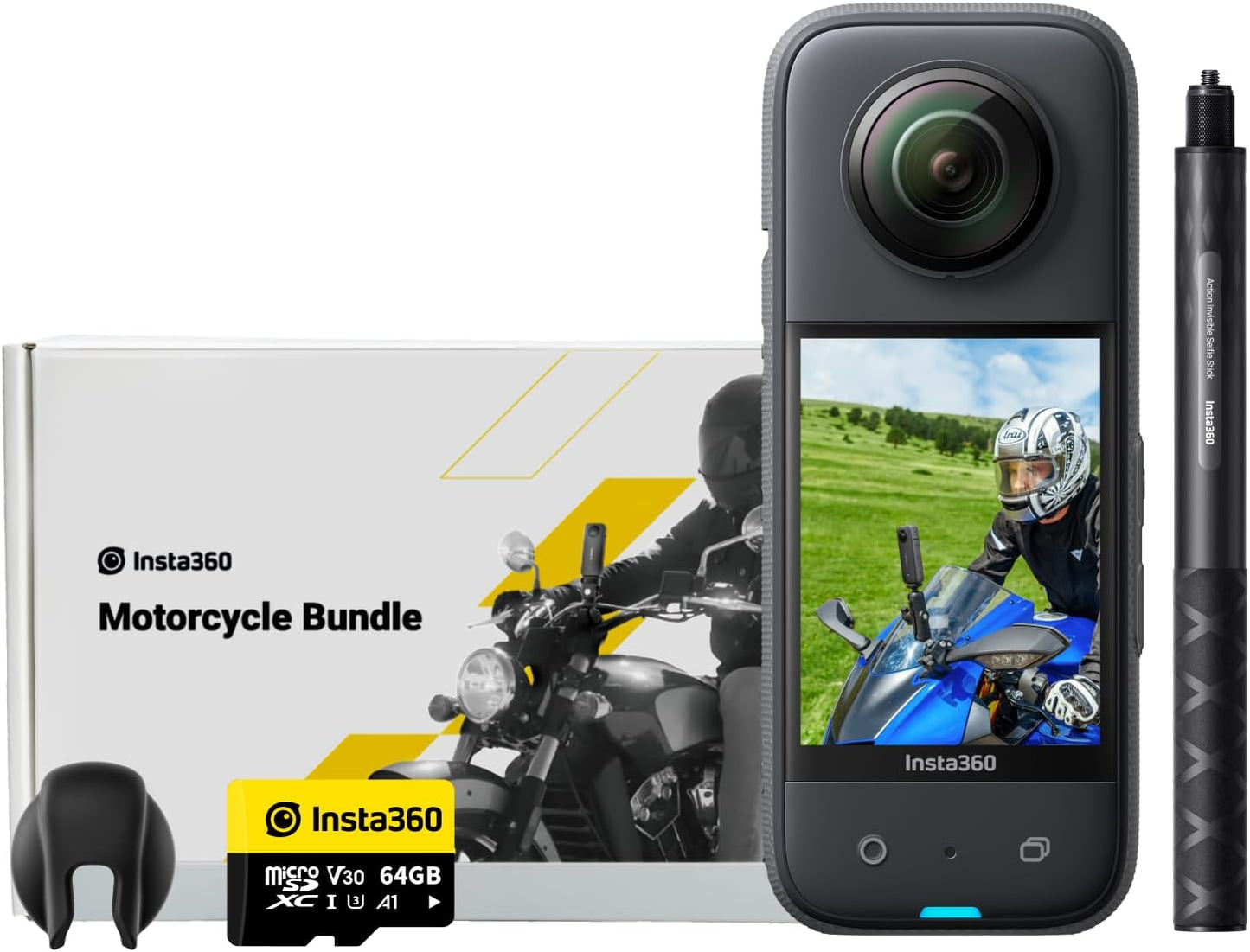 Insta360 X3 Motorcycle Kit: Waterproof 360 Action Camera
