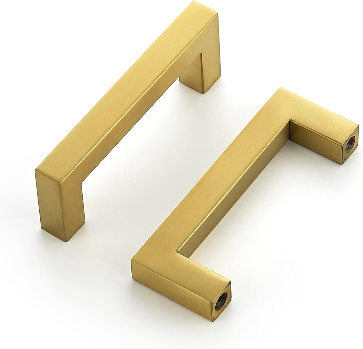 Ravinte 30 Pack 3 Inch Square Cabinet Handles in Brushed Brass