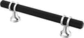 Matt Black and Silver Cabinet Pulls 3-3/4 in Hole Centers - Durable