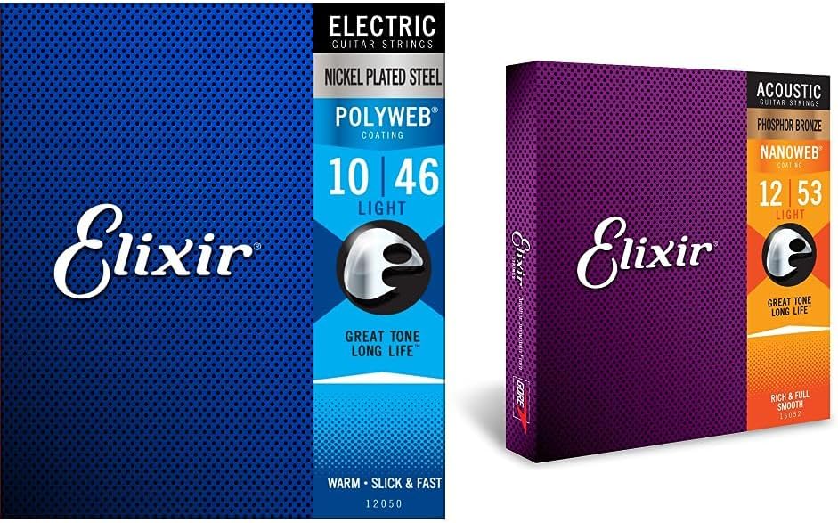 Elixir Strings Electric Guitar Strings with POLYWEB Coating