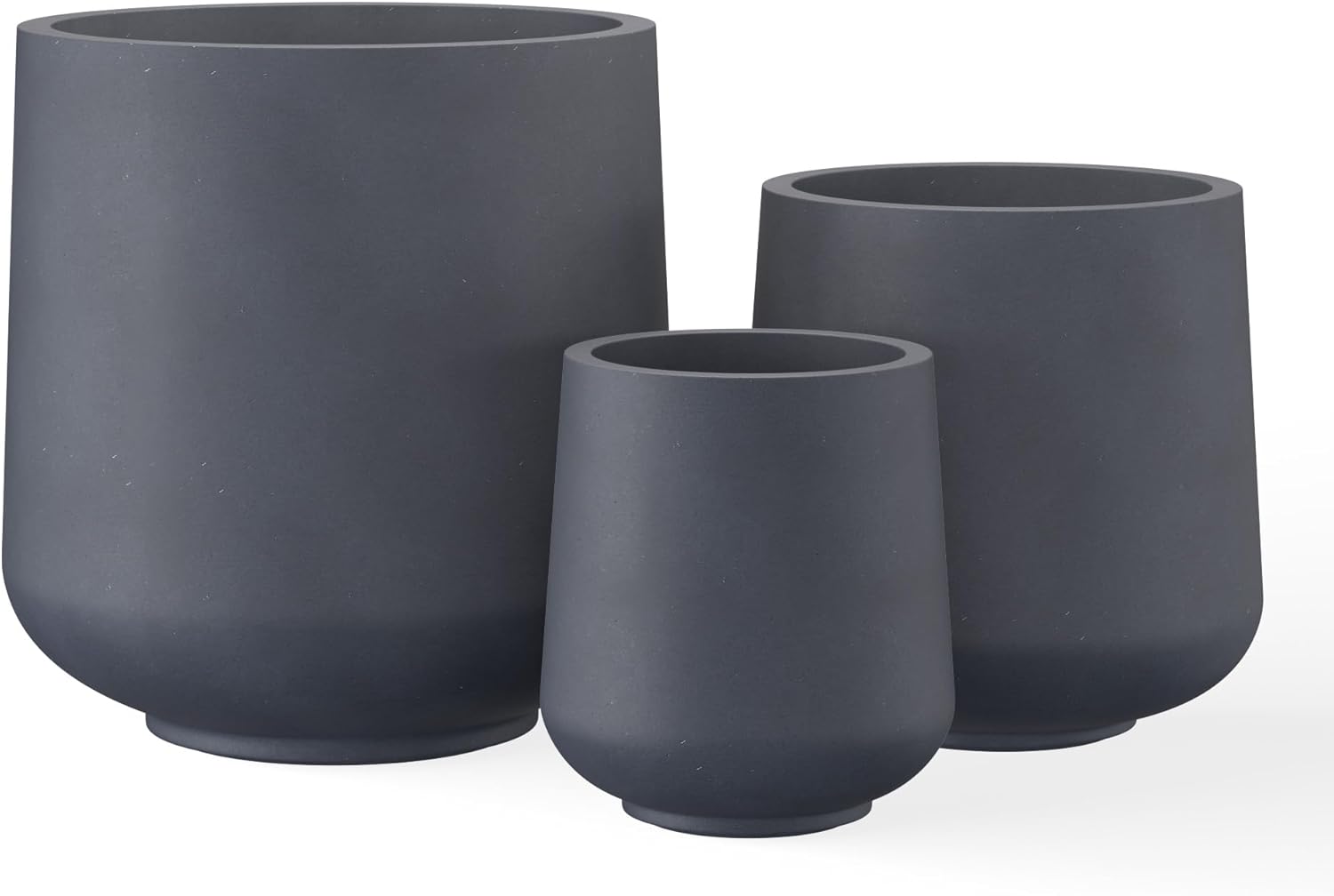Kante 15.3in Round Concrete Planter for Indoor and Outdoor Use