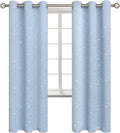 BGment Star Room Darkening Curtains for Kids Bedroom - Silver Star